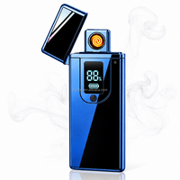 Briquet USB rechargeable de style moderne avec écrans d'affichage, vente en gros d'usine