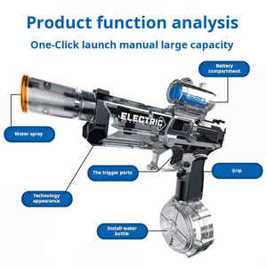 Pistol air elektrik untuk anak-anak, pistol air elektrik untuk anak-anak, tembak tanpa henti, ruang kembali, pistol air pulsa - Product Image 5