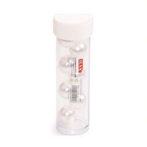 Ilan Abalorio Perle bianche da 14 mm per la creazione di gioielli 12 pezzi - Product Image 1