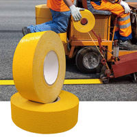 Ruban de marquage routier réfléchissant, antidérapant, imperméable, en caoutchouc haute résistance, adhésif sensible à la pression, pour la sécurité routière