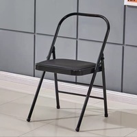 Silla Plegable para Yoga y Pilates Iroga Fitness, con Tubo de Acero Acolchado y Reforzado, Diseño Duradero, 80x50x55cm, para Ejercicios de Yoga en Interiores