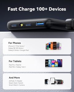 Batería Externa Portátil Ultra Delgada de 45W con Carga Rápida, 10000mAh, Li-Polímero, Puertos USB-C/USB-A, Linterna - Product Image 6