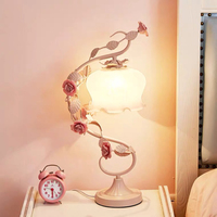 Lámpara de Noche LED de Diseño Moderno, Creativo, Romántico y Contemporáneo, de Vidrio, con Alimentación CA, Ecológica, con Forma de Flor, Luz Cálida