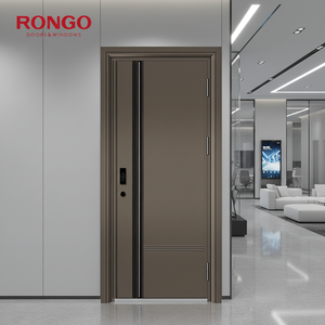 Porta d'Ingresso in Alluminio Personalizzata di Alta Qualità, Porta Singola Intelligente Moderna e Sicura in Vendita - Product Image 1