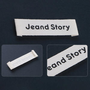 Etiquetas personalizadas de alta calidad para camisetas, etiqueta de pliegue de bucle tejido computarizado para ropa - Product Image 5