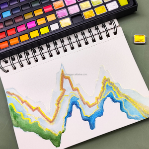 Artecho - Juego de Pinturas de Acuarela Sólidas Ecológicas de 88 Colores, Lavables y Portátiles, para Papel, Lienzo, Vidrio y Bellas Artes - Product Image 6