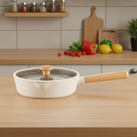 Casserole carrée de 28 cm compatible induction avec couvercle, en aluminium moulé sous pression antiadhésif, pour cuisson profonde et utilisation polyvalente en cuisine domestique