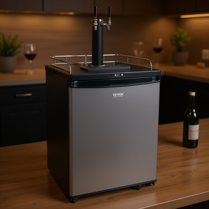 Dispensador de cerveza de doble grifo Vevor, refrigerador para barriles de tamaño completo con control de temperatura para uso en fiestas. - Product Image 2