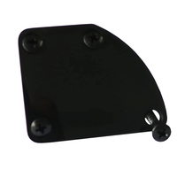 Plaque de manche courbée noire à 4 trous pour guitare électrique avec vis, idéale pour guitares électriques et basses Jazz - Meilleure vente