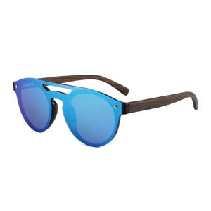 黒の安全メガネミラーCulosDe Solローズ木製刻印ユニセックス偏光ラウンドサングラスウッド - Product Image 6