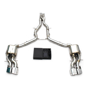 Échappement Catback avec soupape électronique, finition polie de luxe, Mercedes-Benz CLS550 V8 4.7L 2010-2016, Boska Racing, tuyau en acier inoxydable - Product Image 1