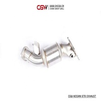 Silencieux d'échappement universel, son actif, en acier inoxydable, avec bouclier thermique, pour moto Nissan GTR R35 3.8T