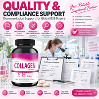Capsules de collagène Flourisher, peptides de type 1 et 3 et vitamine C pour femmes et hommes, 60 unités, soutien pour les cheveux, la peau, les ongles et les articulations, provenant de bovins nourris à l'herbe