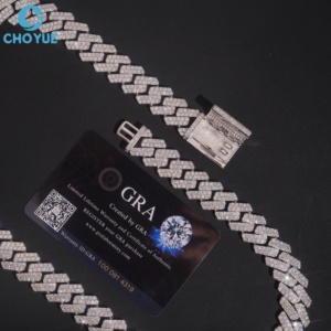 Cadena Cubana Vintage de Plata de Ley S925, Joyería de Lujo Unisex con Corte Baguette, Venta al Por Mayor - Product Image 3