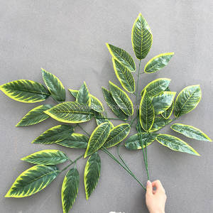 ใบมะม่วงเทียมสีเขียวเหมือนจริงตกแต่งบ้านงานแต่งใบไม้สีเขียวใบใหญ่มะม่วงประดิษฐ์ - Product Image 6