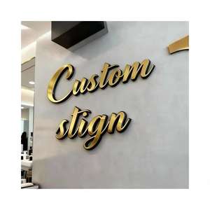 Free Design Coloful Custom Backlit 3D Acrylic Letters Sticker for Home Business Sign <b>Nail</b> Salon Decoration Lighting Advertising - Product Image 4