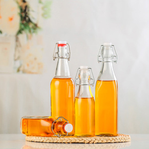 Bán buôn nhà sản xuất 250ml 500ml <span class=keywords><strong>750ml</strong></span> 1000ml lật <span class=keywords><strong>Top</strong></span> cap chai thủy tinh nước giải khát chai nước với khóa nắp đu <span class=keywords><strong>Top</strong></span> - Product Image 5