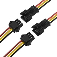 موصلات إلكترونية SM 2Pin 3 Pins JST ذكر وأنثى 2.54 مم من النحاس المطلي بالقصدير 600 فولت مع كابلات عازلة من PTFE/PVC/النايلون لتوصيل الأسلاك