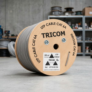 สายเคเบิล Cat6a UTP แบบไม่มีฉนวนหุ้ม ทองแดงแท้ หุ้ม PVC LSZH ความยาว 305 เมตร สำหรับเครือข่ายคอมพิวเตอร์ - Product Image 3