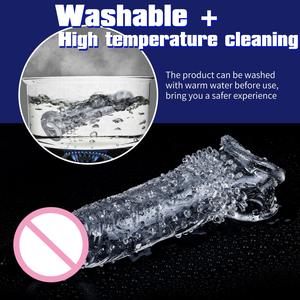 Meistverkaufte Weibliche Masturbationshilfen Flüssiges Silikon Realistischer Vibrierender Dildo-<span class=keywords><strong>Sleeve</strong></span> mit Dehnungs- und Heizfunktionen - Product Image 5