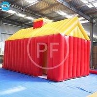 Grande tente de maison gonflable mobile personnalisée Tente de maison gonflable à l'intérieur en bâche de PVC robuste utilisée pour les pubs extérieurs