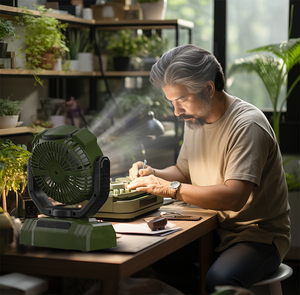 10000MAh Xách Tay Có Thể Sạc Lại Người Hâm Mộ Ngoài Trời Cắm Trại <span class=keywords><strong>Fan</strong></span> Hâm Mộ USB Bảng <span class=keywords><strong>Fan</strong></span> Với LED Ánh Sáng Ngân Hàng Điện Cho Cắm Trại Ngoài Trời Trong Nhà - Product Image 6