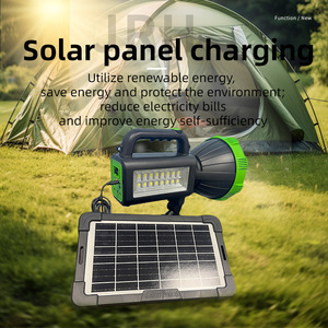 Práctica Linterna de Pie Multifuncional, Lámpara Solar Portátil de Emergencia para Acampar al Aire Libre, 4-8 Horas, 3W LED Solar - Product Image 2