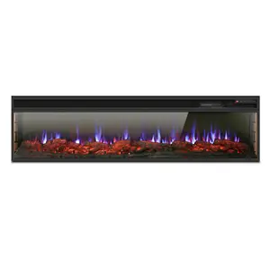 2000w electric heater fireplace luxury black curve panel glass 1500w electric fireplace with decor flame