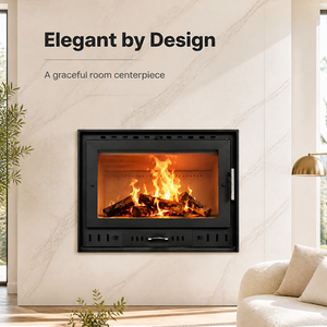 <span class=keywords><strong>Chimenea</strong></span> de Leña de Alto Rendimiento sin Humo con Revestimiento de Ladrillo Refractario de Acero al Carbono Reforzado Premium para Sala Familiar o Apartamento - Product Image 4