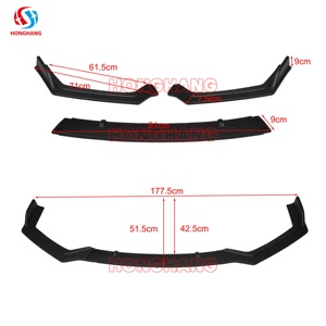 Lèvre de pare-chocs avant sport en ABS pour Infiniti Q50 Sport 2018-2022, séparateur de becquet style V - Product Image 2