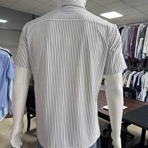 男士休闲秋季色织短袖大弹力透气衬衫 - Product Image 4