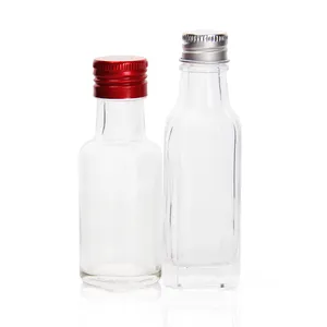 Prezzo di fabbrica 30Ml 50Ml 100Ml Mini bottiglia di Vetro Bottiglia di Liquore Del Campione Per La Vodka Rum di Evidenziare Eventuali Manomissioni Tappo di Metallo