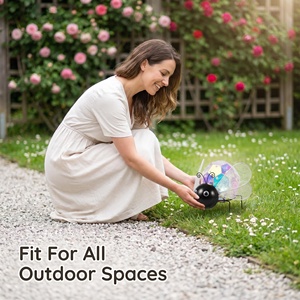 Lampes solaires LED <span class=keywords><strong>de</strong></span> jardin IP65, figurines d'abeilles et <span class=keywords><strong>de</strong></span> grenouilles en métal, lumières décoratives à coquille irisée pour l'extérieur, <span class=keywords><strong>la</strong></span> cour, les allées et les paysages - Product Image 5