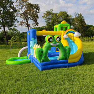 Château <span class=keywords><strong>gonflable</strong></span> pour enfants Frog Prince avec toboggan d'escalade, matériau Oxford 420D+840D, installation facile - Parfait pour l'extérieur - Product Image 3
