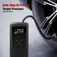 Portable Cordless Digital Car Tire Inflator with Tire Pressure Monitor Fast Inflation Automatic Shut Off Emergency Light