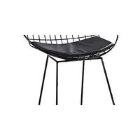 Chaise de salle à manger moderne en fil de fer avec dossier rembourré, structure métallique, empilable, assise imperméable pour la maison, le café, le restaurant