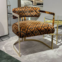 Fauteuil de salon moderne à prix d'usine, tissu doré, design nordique de luxe pour villa, housse amovible réglable, chaise de loisirs