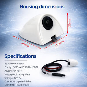 Cámara de Visión Nocturna AHD 1080P CCD Starlight para Punto Ciego, Vista Lateral Izquierda/Derecha, IP68 Impermeable, 12V, Gran Angular, MOQ Bajo, Envío Rápido - Product Image 2