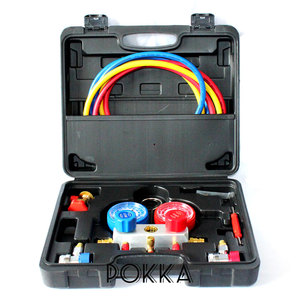 POKKA गेज सेट <span class=keywords><strong>R134A</strong></span> सर्द भरने Fluoridating उपकरण एयर कंडीशनिंग प्रणाली सर्द गेज सेट - Product Image 1