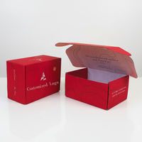Boîtes d'emballage pliables en carton ondulé recyclé, écologiques, de luxe, avec logo personnalisé, petites, recyclables