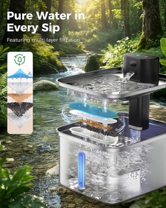 Producto para Mascotas Más Vendido en 2026, Bebedero Inalámbrico para Gatos de Acero Inoxidable de 4.2L/142oz, Dispensador de Agua Silencioso e Inteligente para Perros - Product Image 4