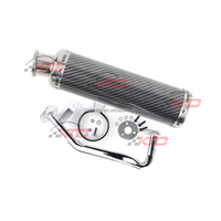 KTD modifiye motosiklet egzoz borusu GY6 50 taklit karbon fiber renk 50cc Scooter yarış susturucu kafa bağlantı başlık boru