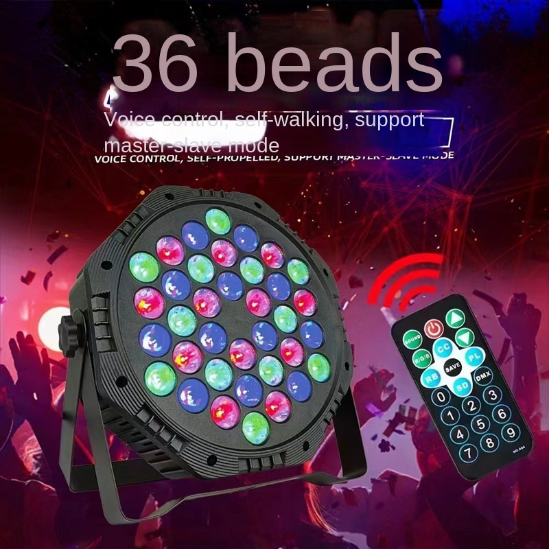 UV White Light 36LED Par Spotlight LED Stage Lights for Dance Performance Wedding Celebration Voice Control IP65 18W Power