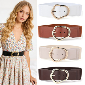 <span class=keywords><strong>Ceinture</strong></span> élastique <span class=keywords><strong>large</strong></span> pour femmes, pour robes, avec <span class=keywords><strong>grande</strong></span> boucle en alliage, <span class=keywords><strong>ceinture</strong></span> extensible tendance pour la Saint-Valentin - Product Image 1