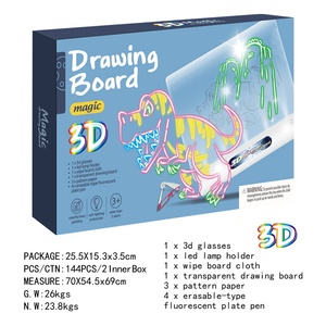 BGL jouet éducatif pour enfants tampon <span class=keywords><strong>lumineux</strong></span> effaçable magique 3d écriture Led Mini planche à dessin pour les enfants - Product Image 5