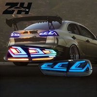 Nouvel ensemble de feux arrière 12V EVO Modification Wing God avec feux de route LED RGB et clignotants séquentiels