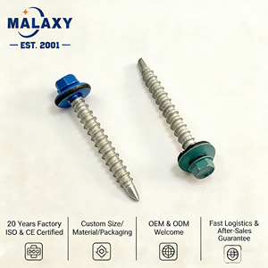 Tornillos para Techo MALAXY de <span class=keywords><strong>2</strong></span> Pulgadas con Arandela <span class=keywords><strong>Hexagonal</strong></span> EPDM 8 #   10 #   12 #   Tornillos Autoperforantes Teks de 50 mm - Product Image 3