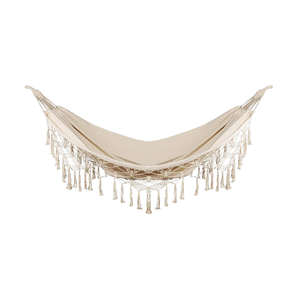 <span class=keywords><strong>Hamaca</strong></span> Doble <span class=keywords><strong>de</strong></span> Lona para Acampar al Aire Libre con Borlas, Cuerda y Palo, Capacidad <span class=keywords><strong>de</strong></span> Peso <span class=keywords><strong>de</strong></span> 150 kg, para Adultos - Product Image 1