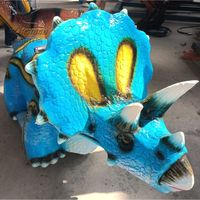 Scooter Eléctrico de Dinosaurio Animado con Asiento Suave, Modelo de Dinosaurio Animatrónico para Niños con Música Personalizada para Parques Interiores/Exteriores