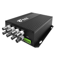 Convertidor óptico multifuncional de fibra a video de 8 canales, RS485, datos, 20km, SM, MM